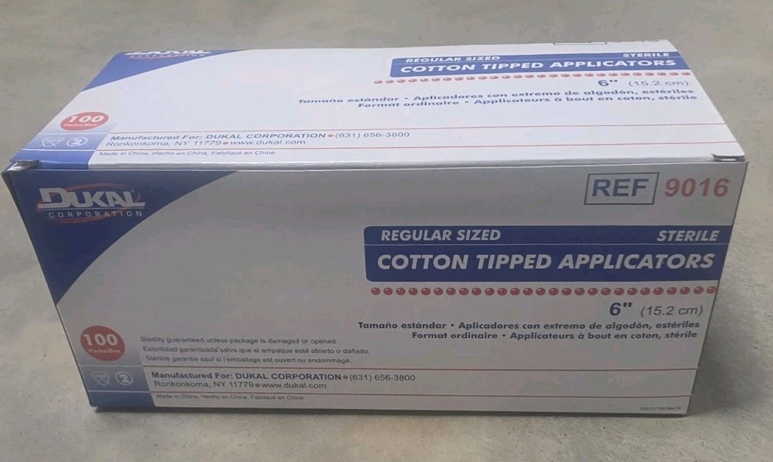 Dukal Cotton Tip Applicators 9016 (Sterile), 6 ” , 5 boxes per order