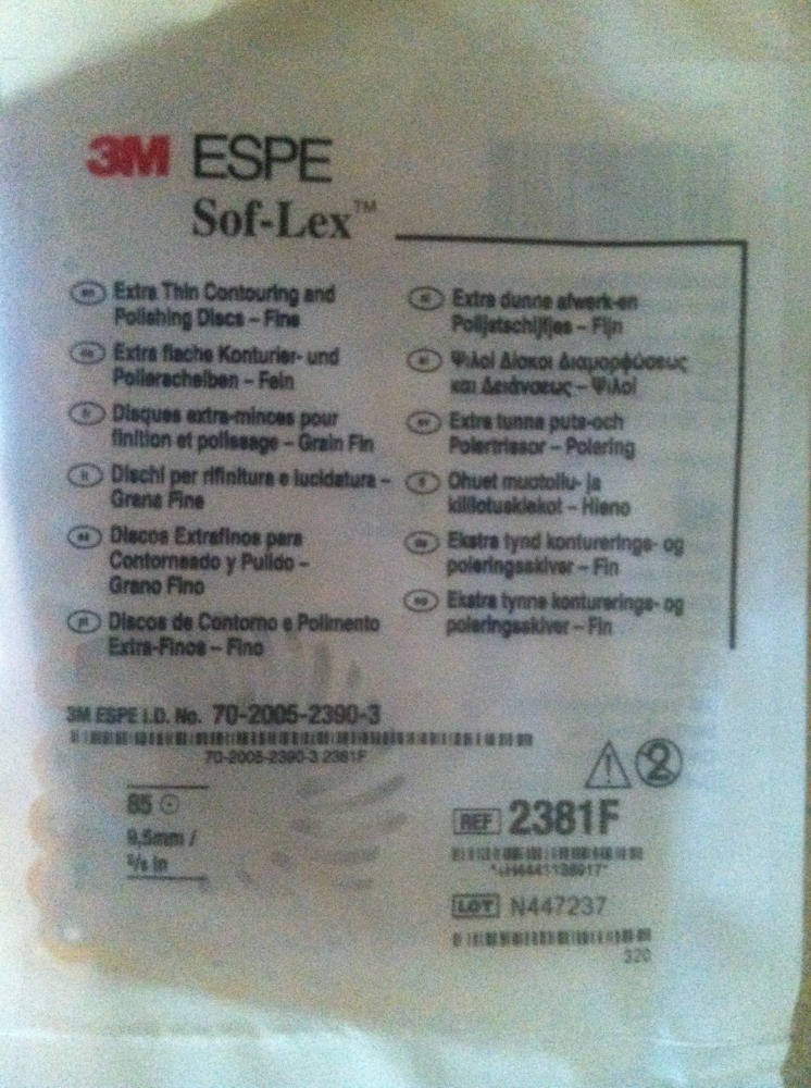 3M Sof-Lex soflex Discs Pack of 85 Orange Series 2381F Fine 3/8″ 9.5 mm Dental