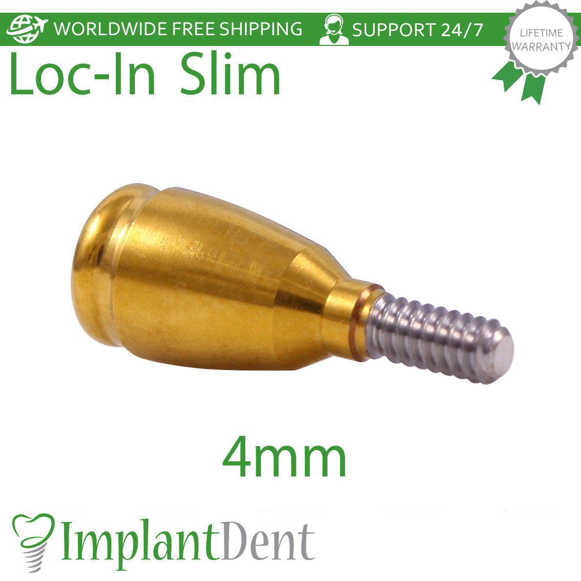 Slim Platform Lokator Attachment Silicone Caps Kit Dental Fixture Int Hex Lab