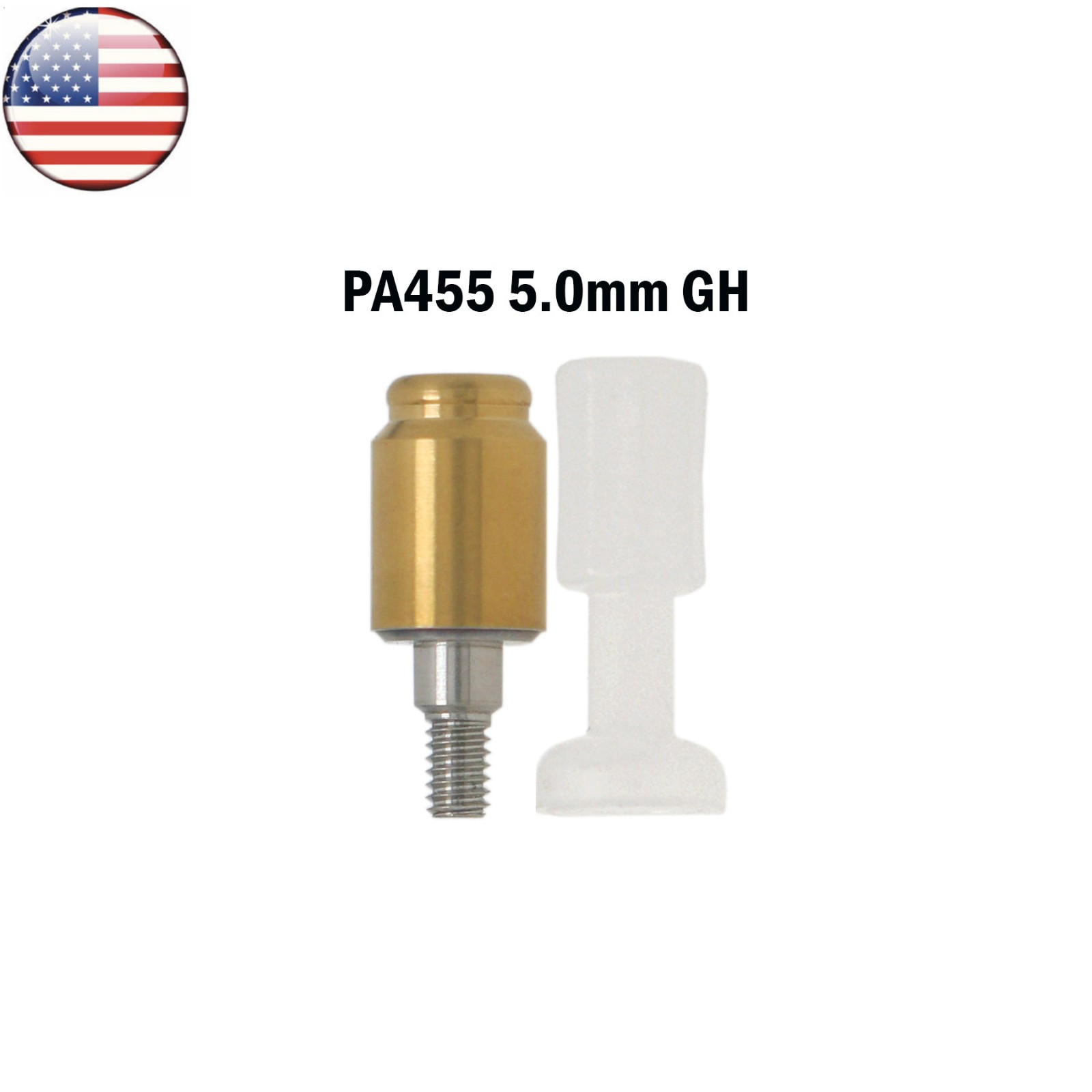 Dental PA4.5 Attachment Abutment Male Cap for Zimmer Removable AH=1/2/3/4/5/6mm