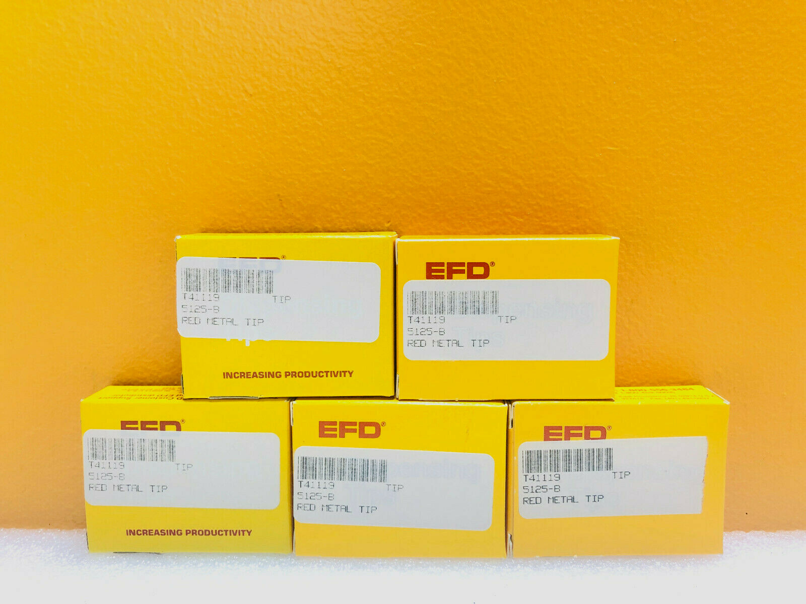 Nordson EFD 5125-B (250 per Lot) 0.25 gauge x 0.50″ Red Dispensing Tips New!