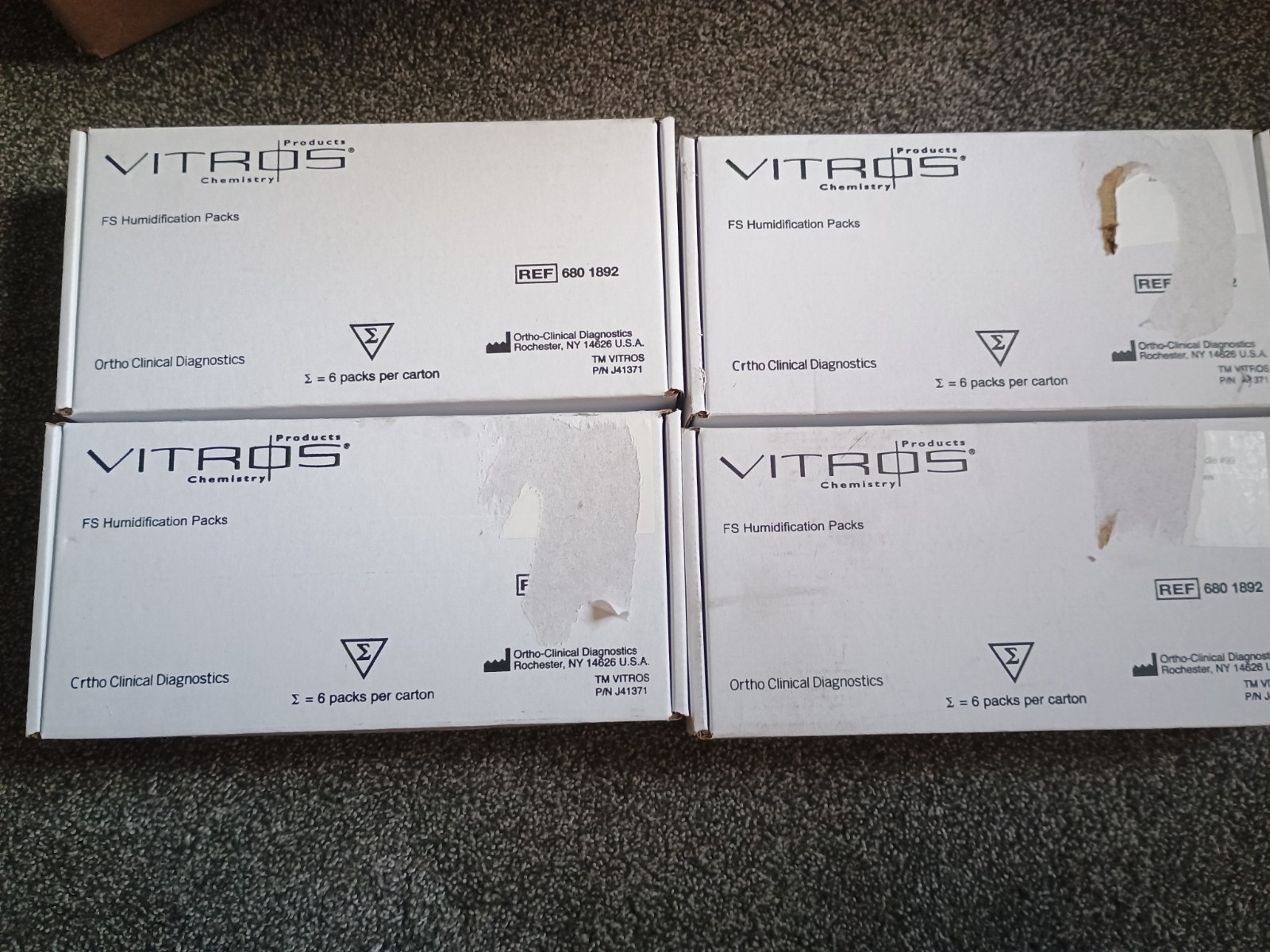 Vitros Products FS Humidification Packs Ref 680 1892 24 Pack 4 Boxes
