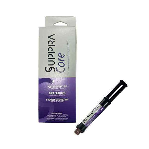 SUPPRA Core Dual-Cure Resin Cement, A1, 6g Syringe w/8 nozzles & 8 Tips