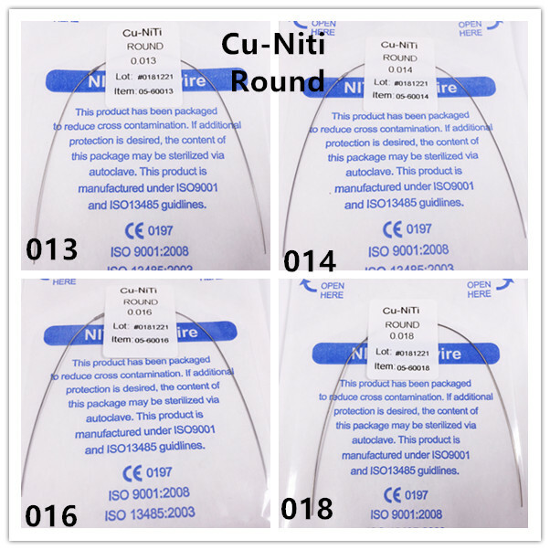 Dental Orthodontic Copper Cu-Niti Wires Arch Wire Rectangular Round Damon Type