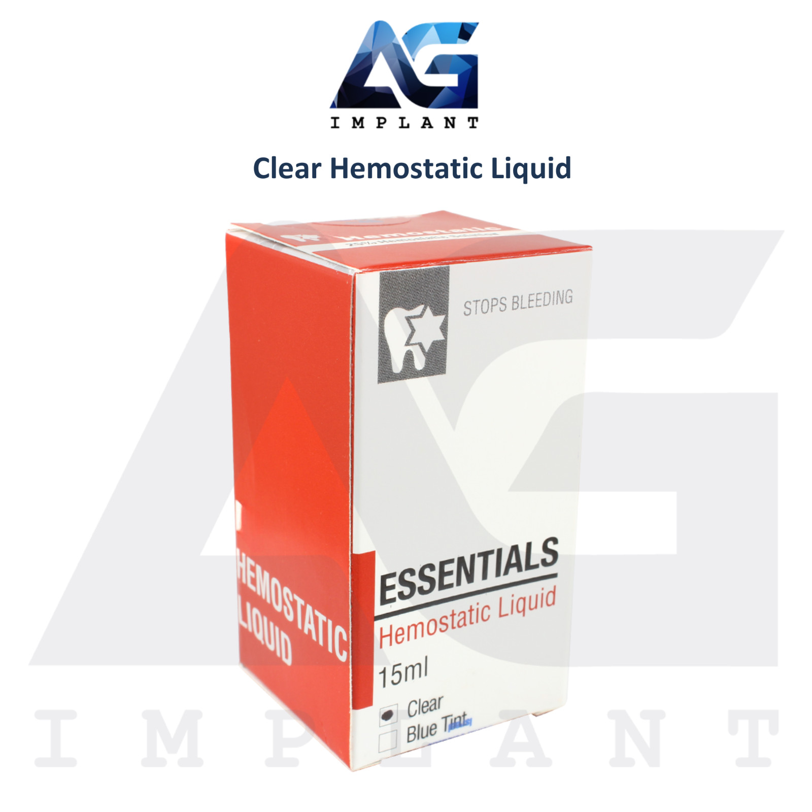 Dental Clear Hemostatic Liquid 15ml Plastic Dropper Effective Quick Wound Care