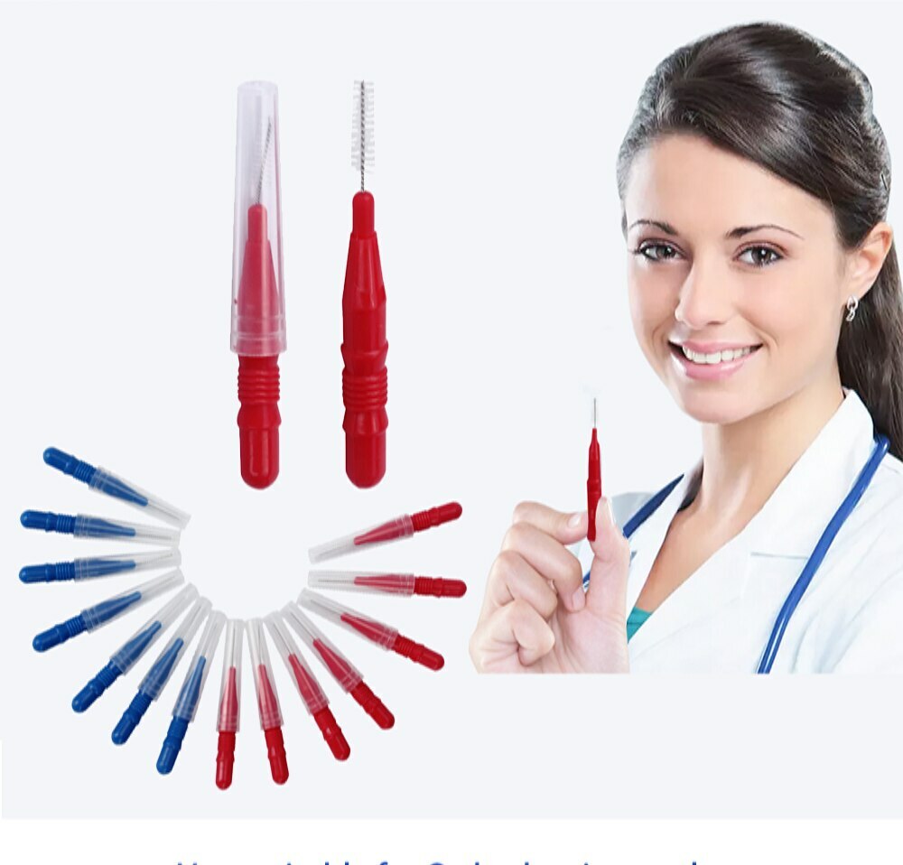 Adults Interdental Brush Clean Between Teeth Dental Floss Pick Push-pull Tooth