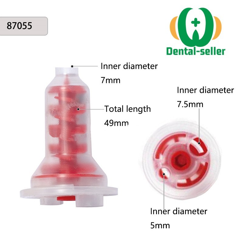 50 Pcs Dental Impression Mixing Tips Disposable Silicone Rubber Tube Long/Short