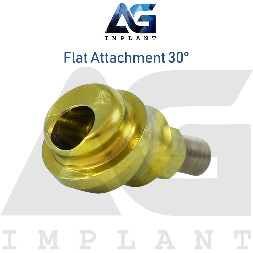 Angled 30° Flat Attachment Standard Silicone Set Titanium Internal Hex