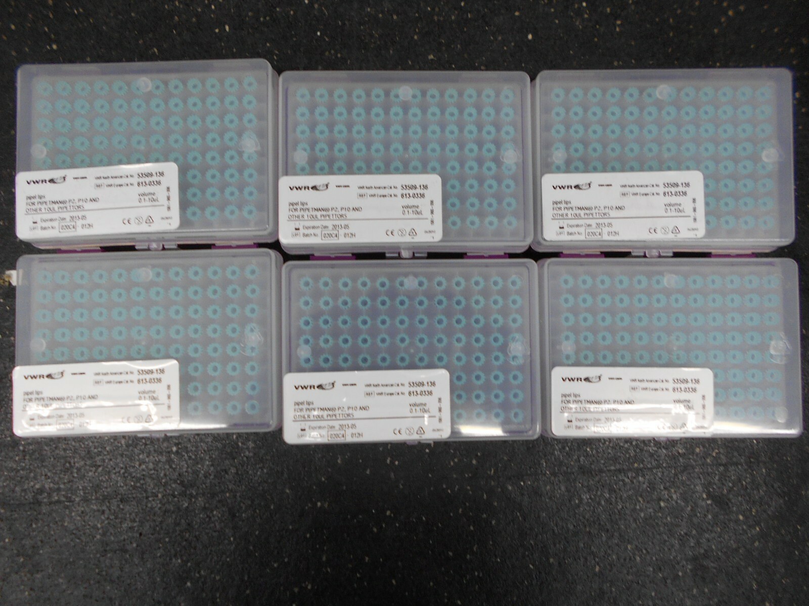 VWR 53509 136 0.1-10µL PIPET TIPS FOR PIPETMAN P2 P10 LOT OF 576