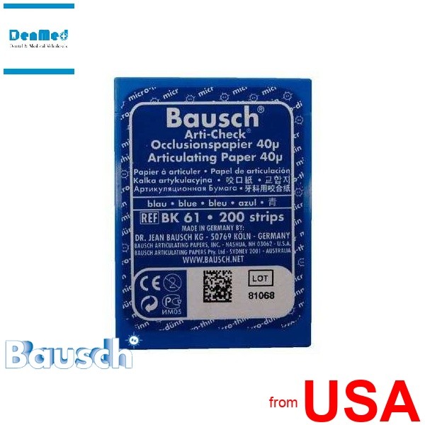 BAUSCH – Arti-Check Micro-Thin 40microns ( 0.0016in ) 200pk – BLUE – Pape 424381