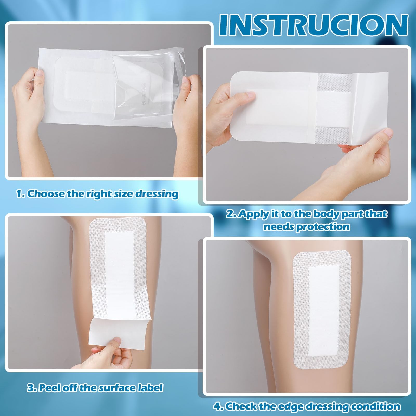 15 Pieces Bordered Gauze-Island Dressing 4 x 10 Inch Wound 4 x 10