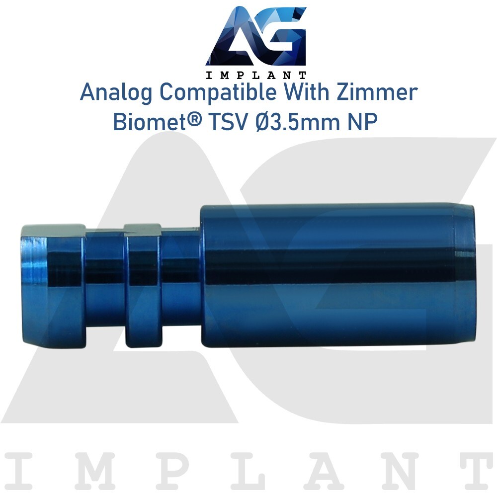 10x Titanium Dental Fixture Analog Compatible Zimmer Biomet® Int Hex 2.5mm