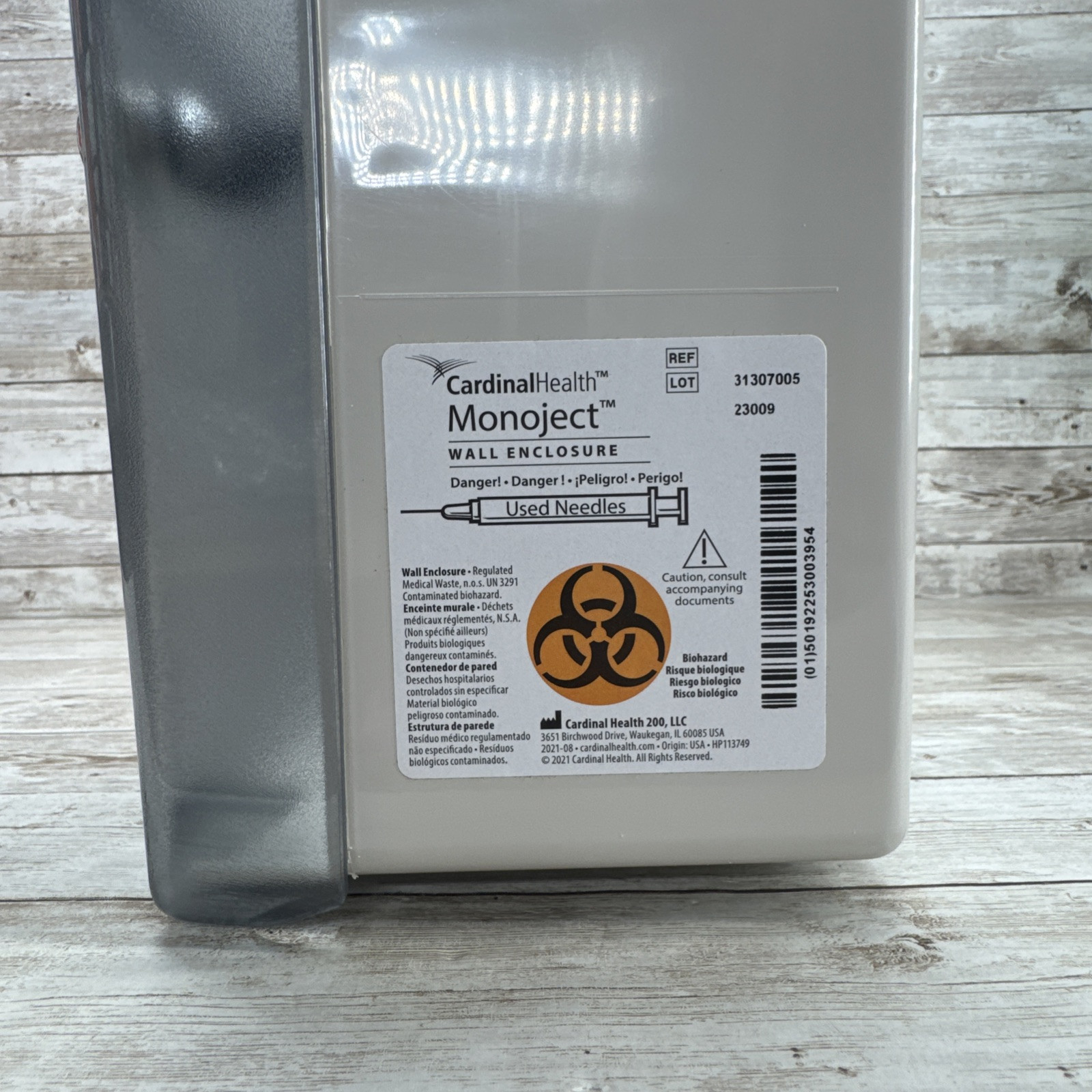 Cardinal Health Monoject Wall Cabinet Safety In-Room Container 2 & 3 Gallon