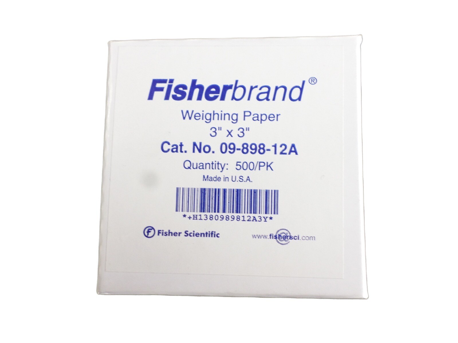 FISHERBRAND 3x3in Square Low-Nitrogen Weighing Paper 09-898-12A (500/pk)
