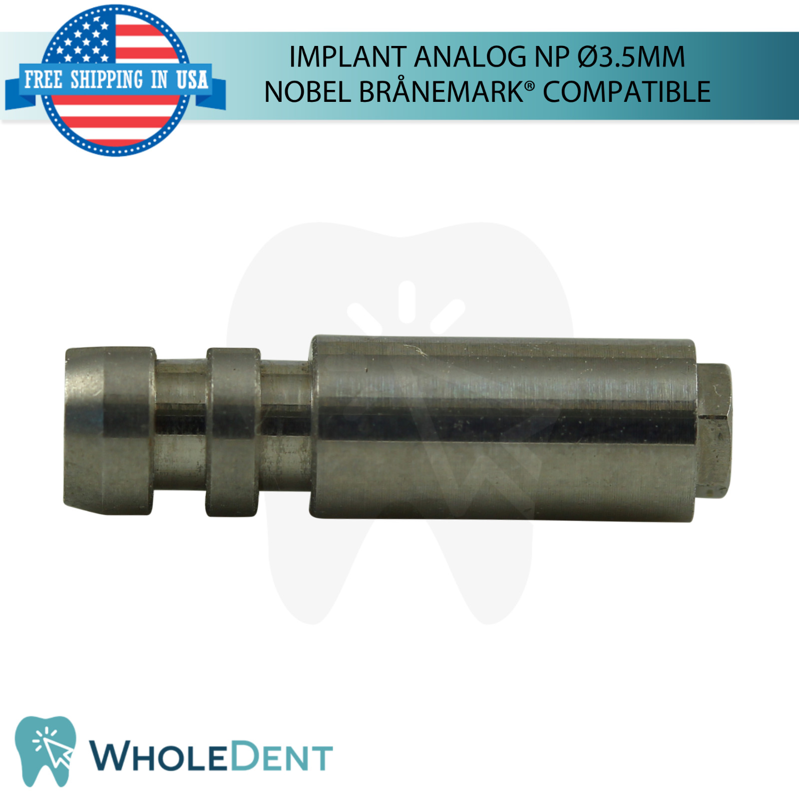10x Dental Fixture Analog Ø3.5mm Narrow Platform N0bel Brånemark® Compatible