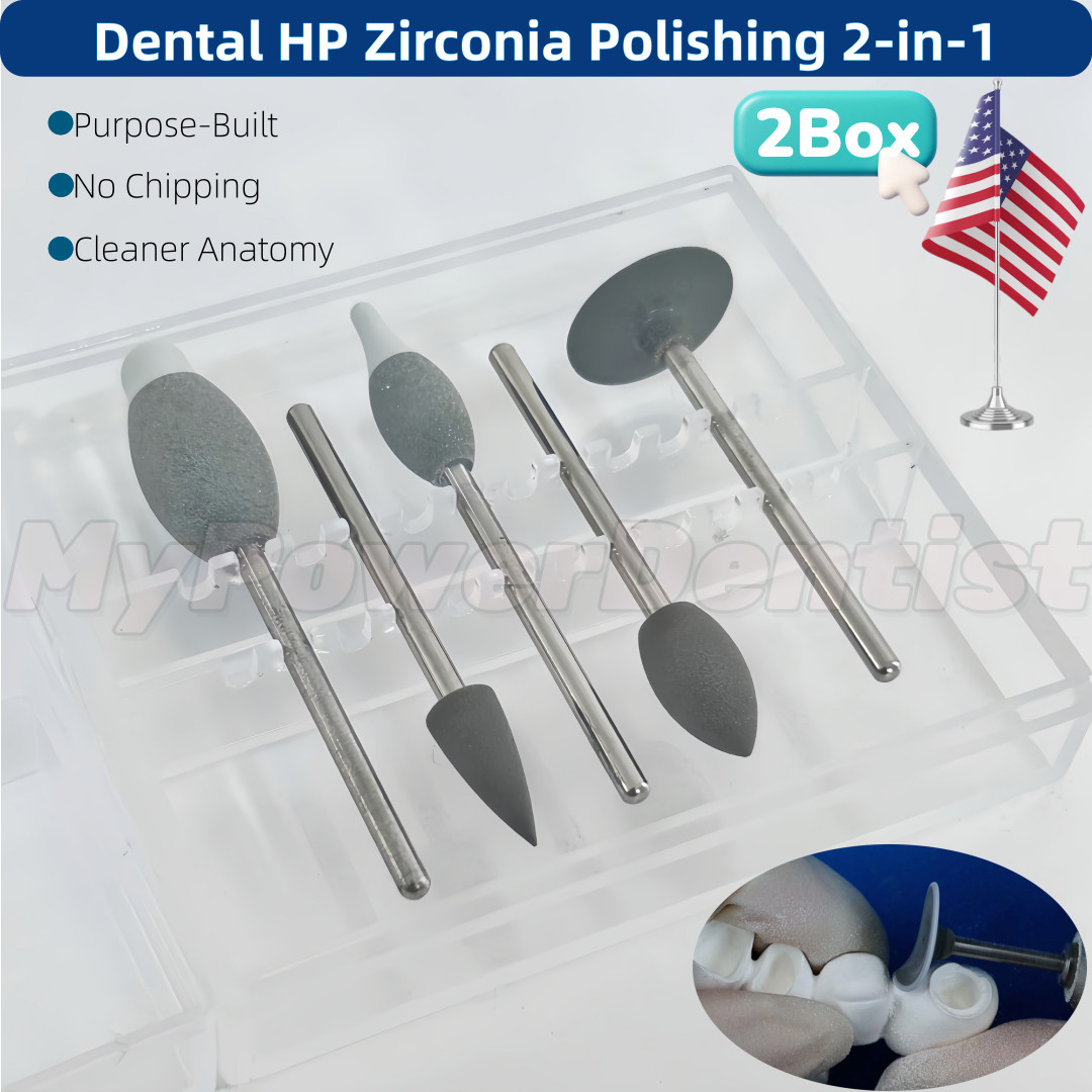 10Pcs Dental HP Zirconia Polishing 2-in-1 ZIRCON Polishers Pre-sintered Grinding