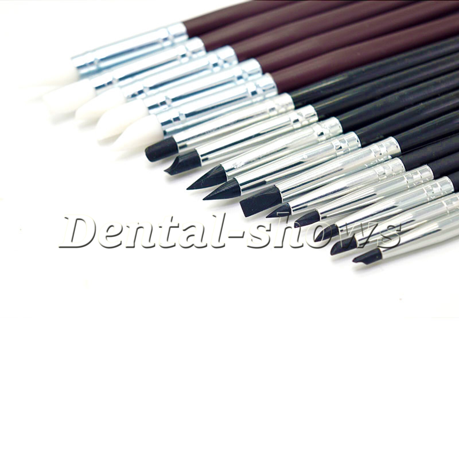 Dental Composite Resin Veneer Cement Porcelain Brushes Silicone Brush Pen 3 Size