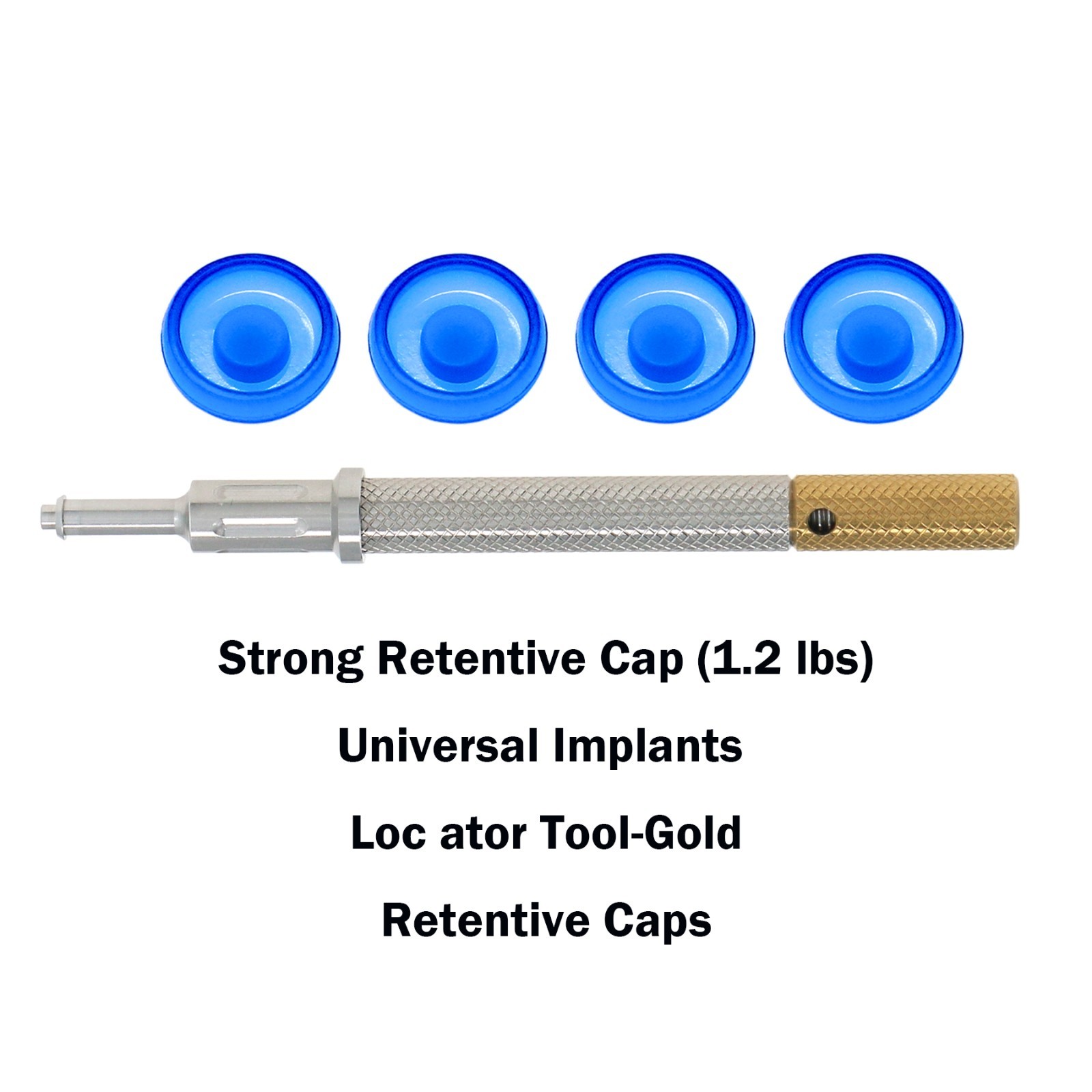 US Zimmer TSV 3.5 Tapered Screw-Vent 1mm GH Implant Overdenture Locator Abutment