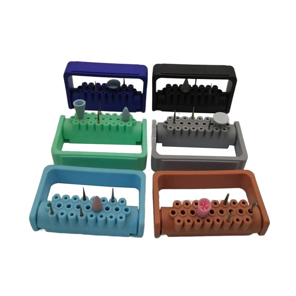 Dental Endo Bur Files Block FG RA Polishing Organizer Autoclave Disinfection Box