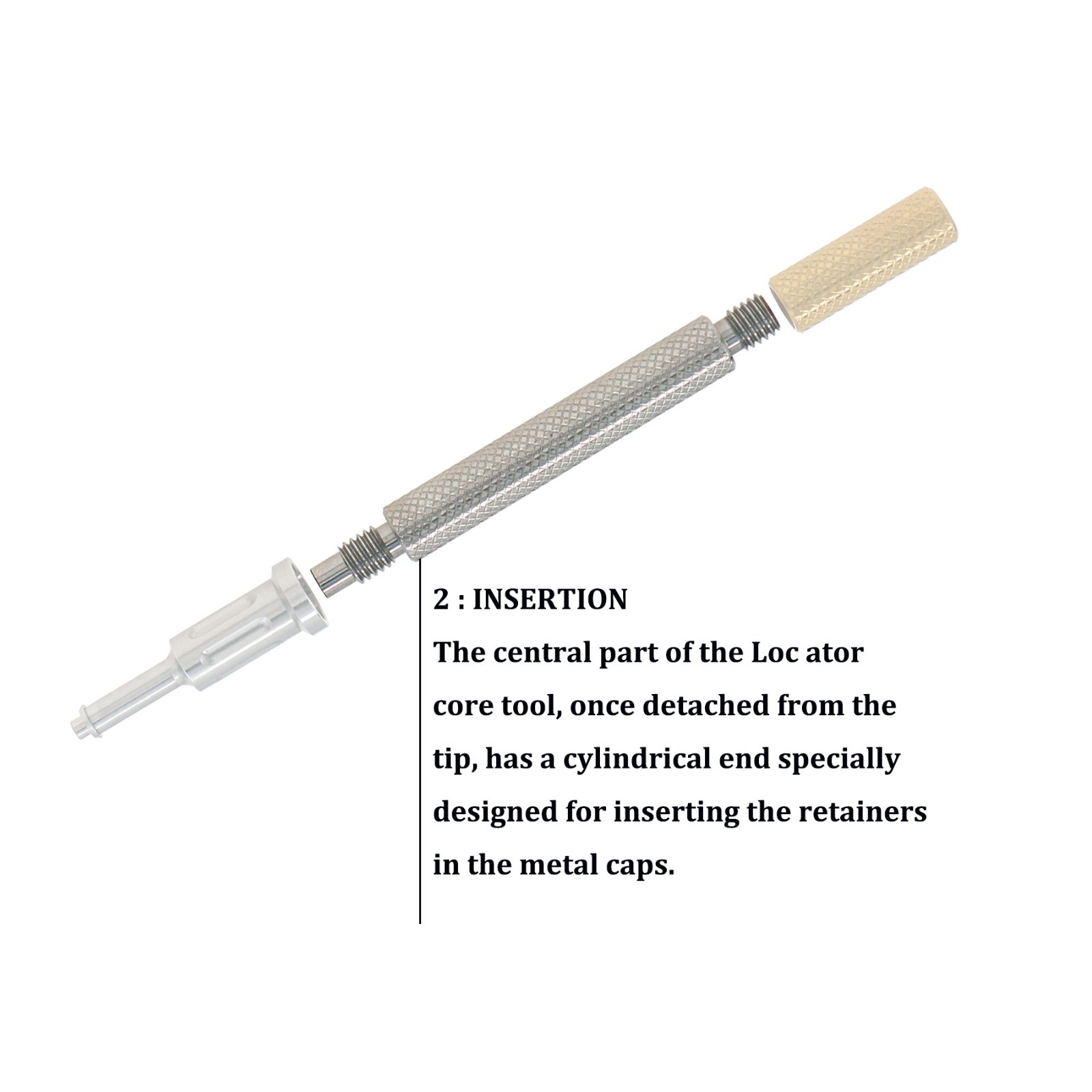 US Dental Retention Locator Male Caps Replacement Kit Universal Remove Core Tool