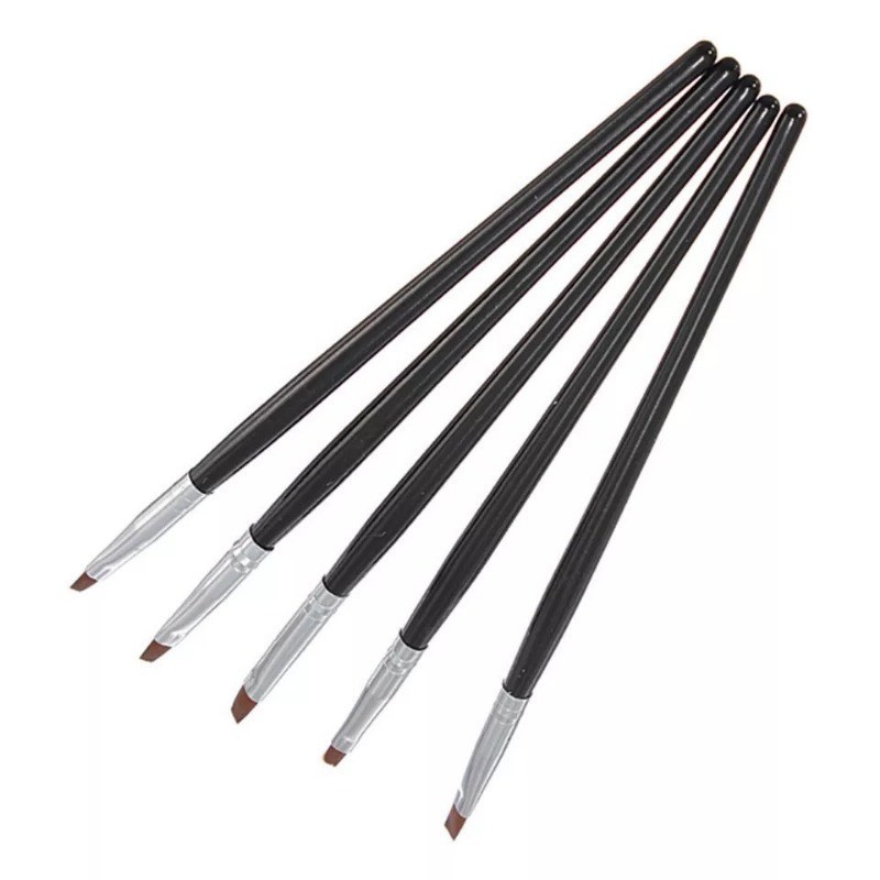 5Pcs/Kit Dental Composite Shaping Brush Pen Resin Veneer Cement Porcelain Pen