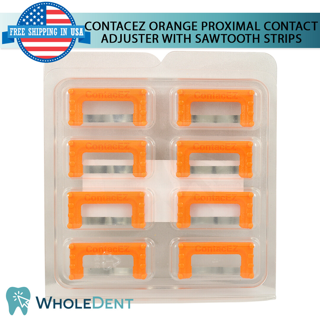 ContacEZ Orange Proximal Contact Adjuster With Sawtooth 8 Strips Restorative