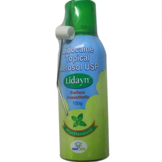 Dentaids Lidayn Spray Mint flavored topical aerosol anesth-etic spray Pack of 2