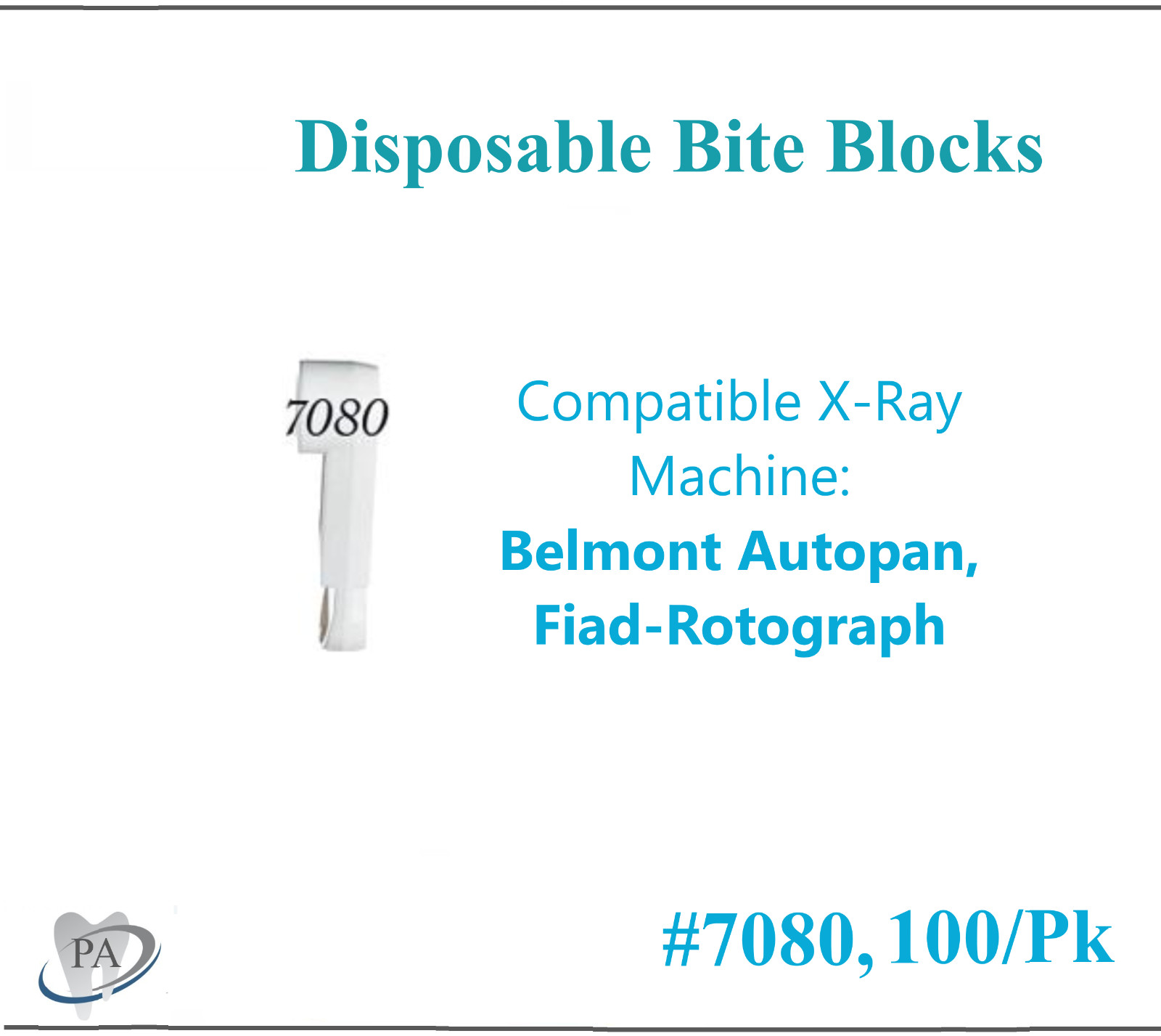 Panoramic X-Ray Machine Dispos-a-Bite Disposable Bite Blocks – #7090, #7060 7095