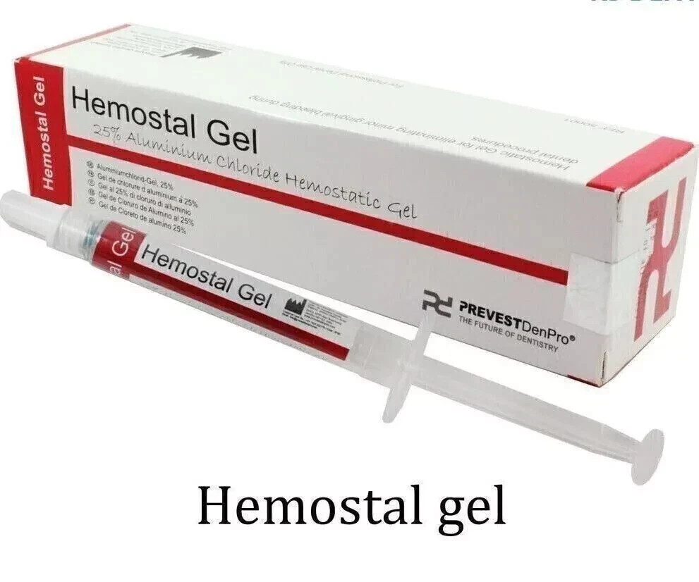 5 X Dental Hemostal Gel 3gm Syringe Pack A Hemostatic Gingival Retraction Gel P