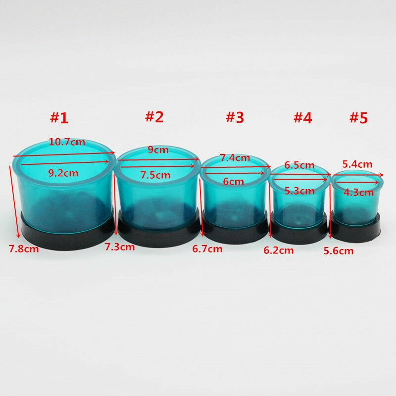 5 Pcs Dental Round Casting Flasks Rings Silicone Formers Base Wax Rubber Tools