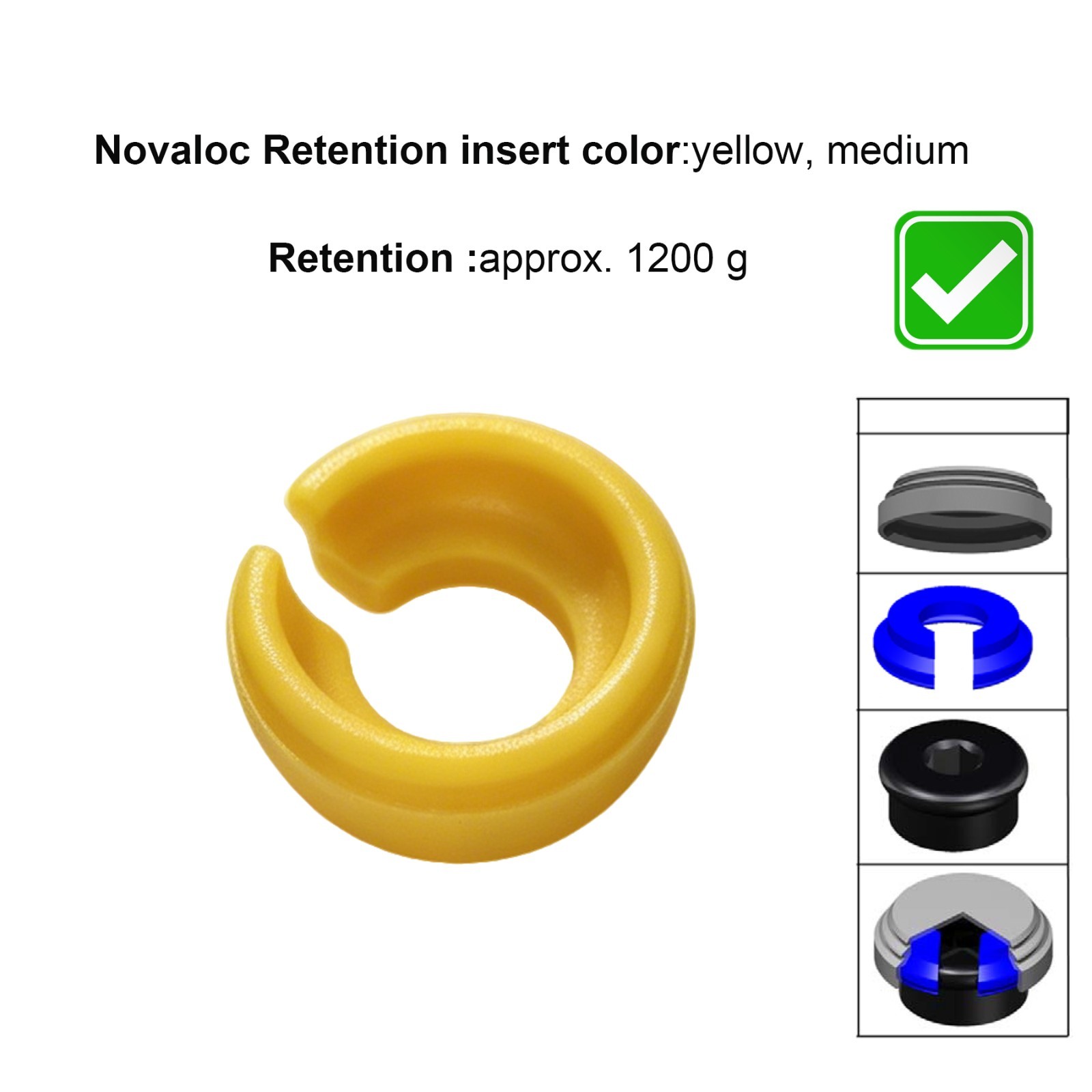 US Dental Novaloc Retention Inserts & Mounting/Demounting Tool Kit Overdenture