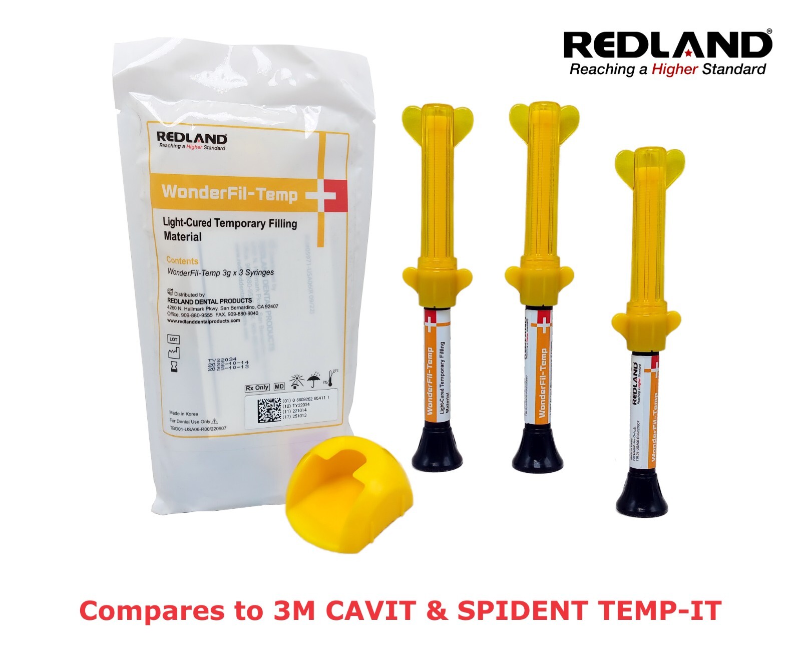 REDLAND WonderFil-Temp LC Temp. Filling Material 3x3gm Syringe Yellow/Blue KOREA