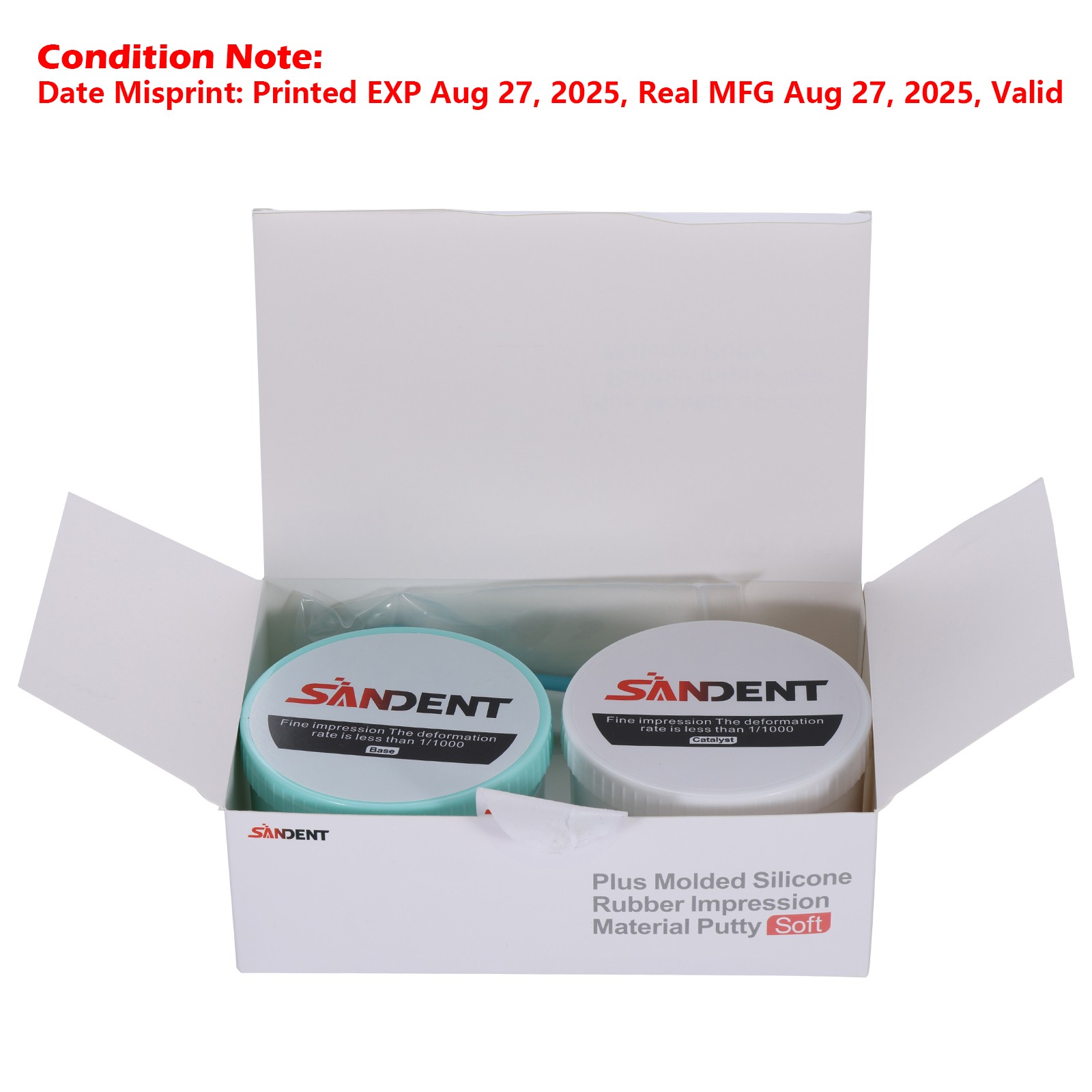 SANDENT Dental Putty Regular Set PVS VPS Impression Material 2 x 400g SALE