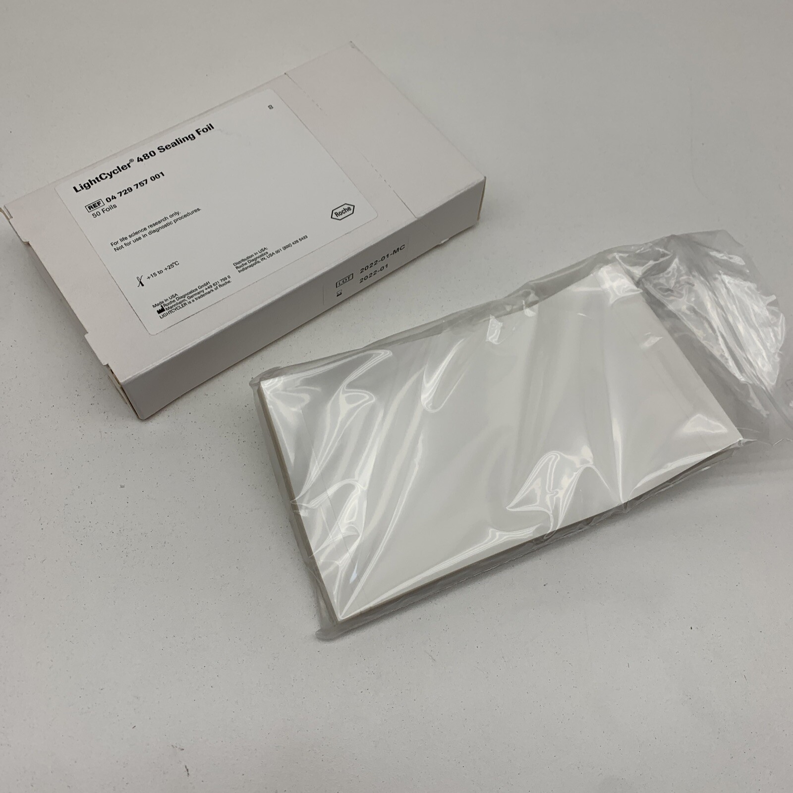(50) Roche Diagnostics 04 729 757 001 Lightcycler 480 Sealing Foil EXPIRED 2022