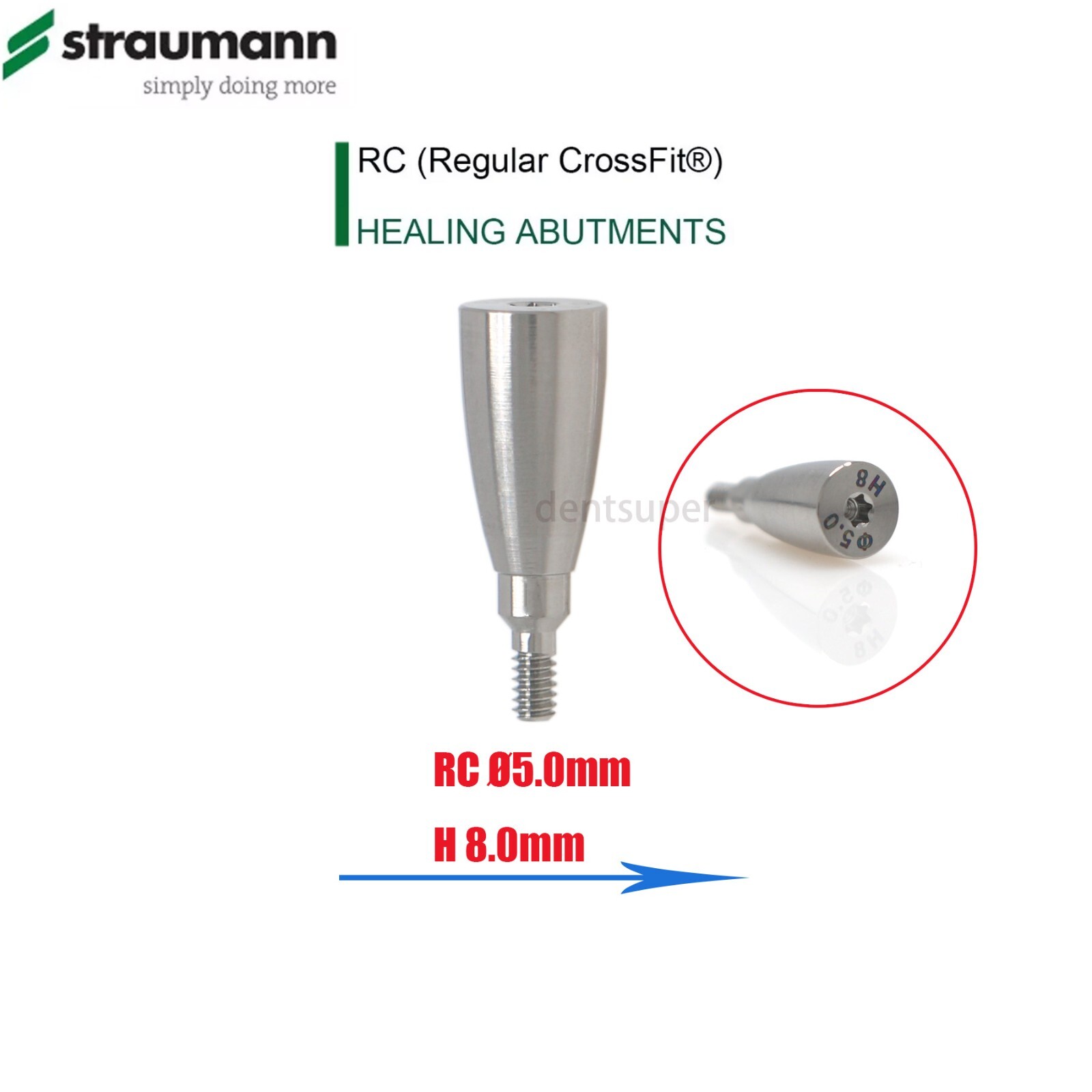 Fit Straumann ITI BL/BLT Healing Caps RC/NC, 3.6-6.5mm, Titanium, Closure Screws