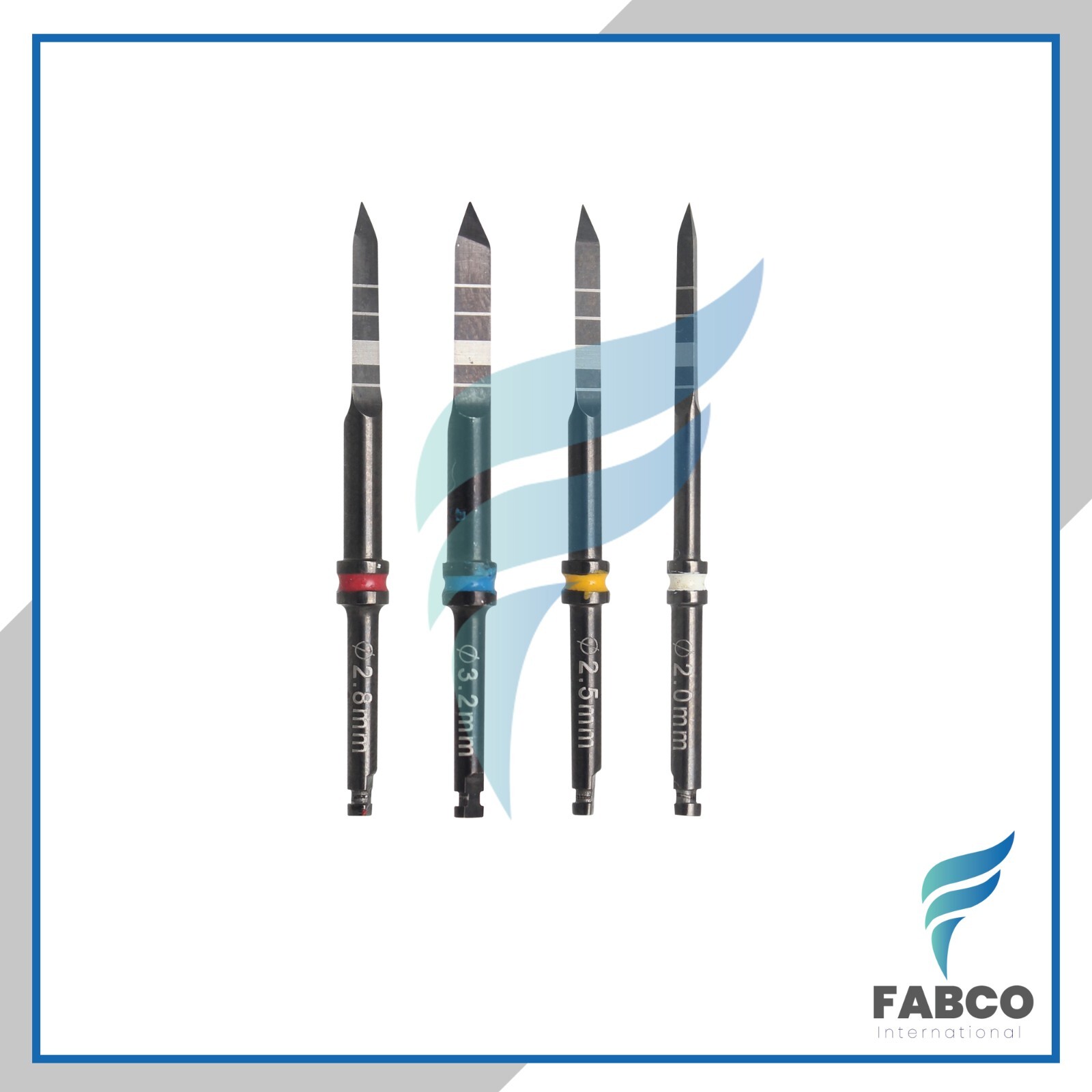 Lance Pilot Drill 2.0mm 2.5mm 2.8mm 3.2mm Black Coated Dental Drill With Box