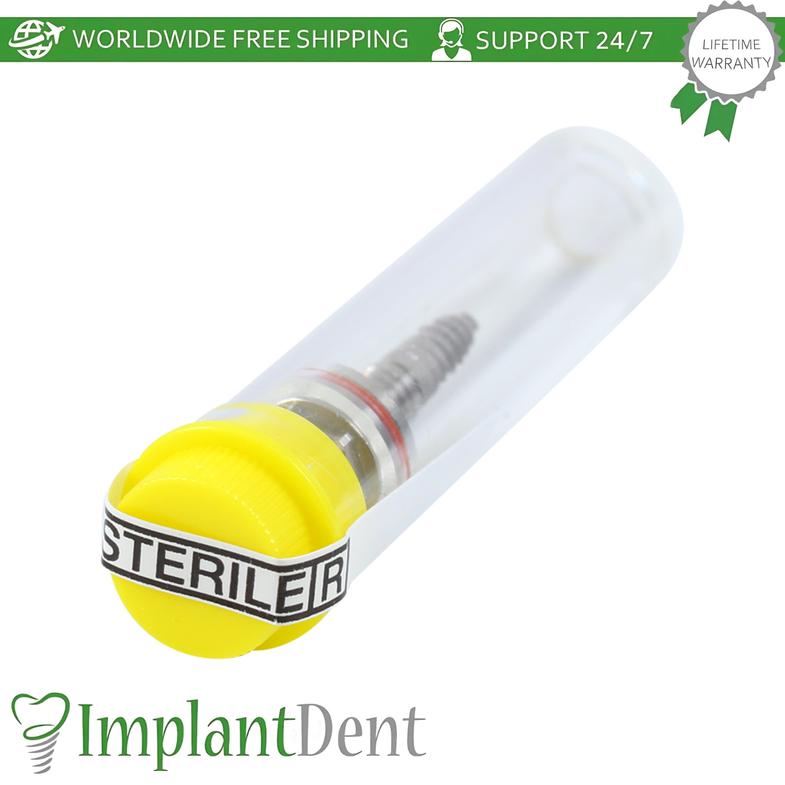 10x CNP Conical Hex 2.25mm Dental Fixture and Straight Prosthetic NP Ø3.5mm