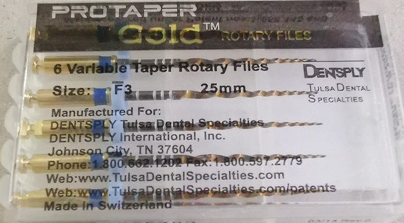 Protaper Gold Rotary Files 25mm F3 Dentsply Tulsa Assorted Endodontics Endo