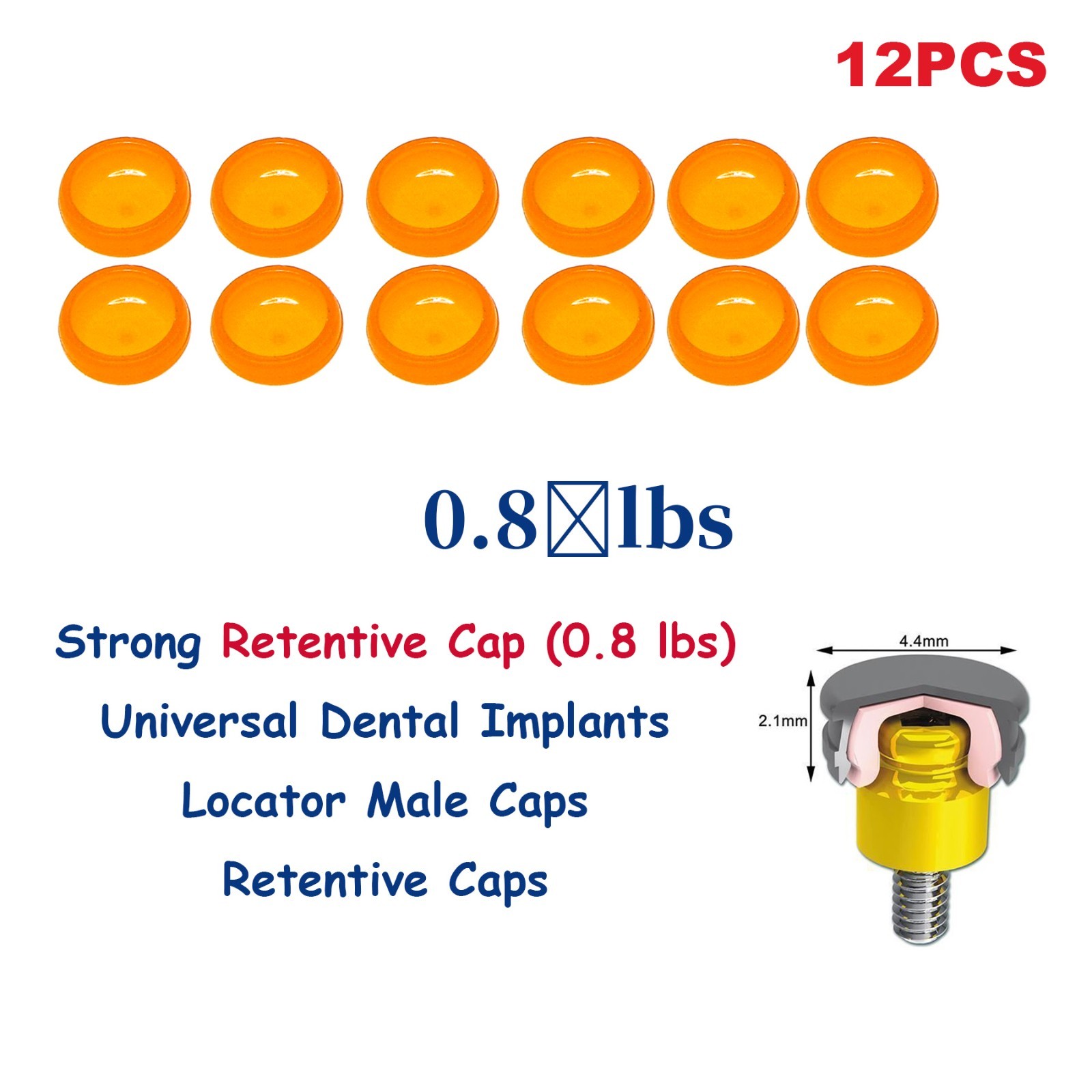 US Overdenture Locator Core Tool Retention Male Caps Implant Inserts Extraction