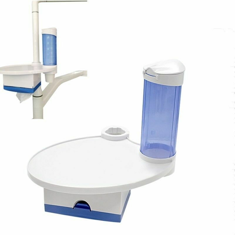3-in-1 Cup Storage Holder w/ Tissue Box +Tray Plate for Dental Chair Unit