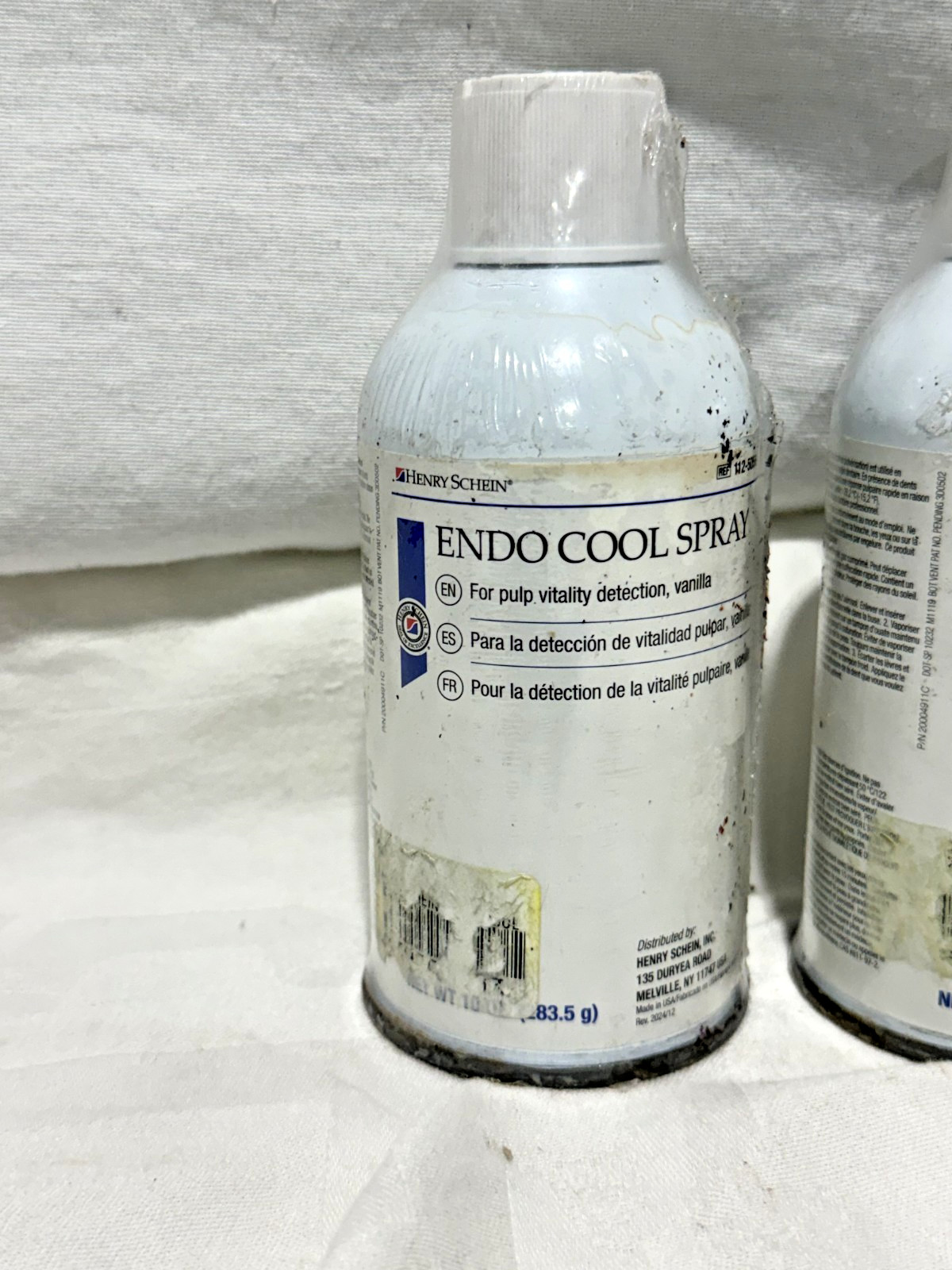 Lot of 2 Henry Schein Endo Cool Spray 10 oz Pulp Vitality Test Vanilla 112-5056