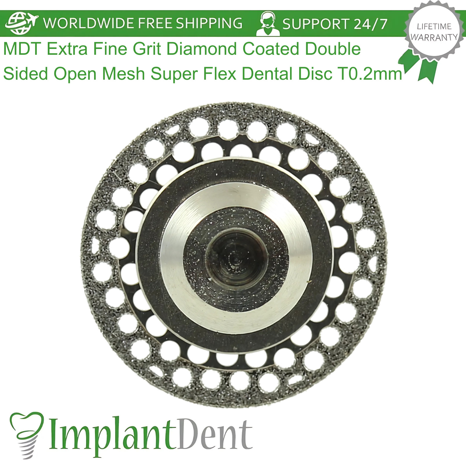 MDT Dental Extra Fine Grit Diamond Coated Double Sided Open Mesh Super Flex Disc