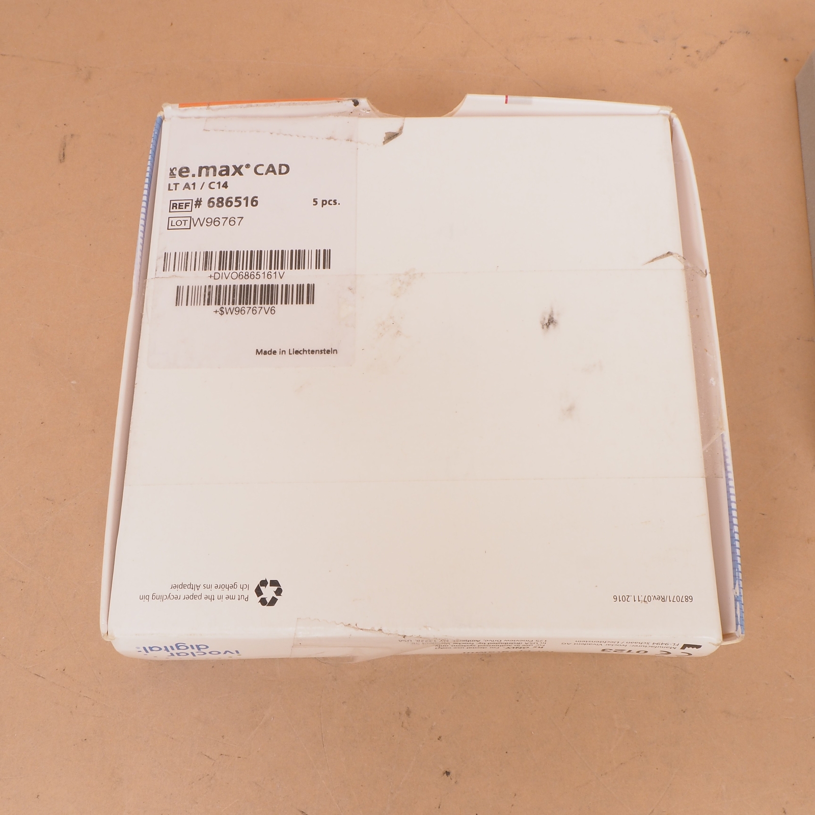 Ivoclar Digital IPS E.Max CAD Refill For PrograMill Refill LT A1 C14 686516