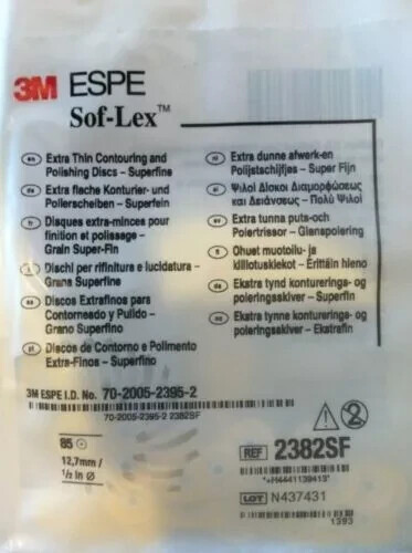 3M Sof-Lex soflex Discs Pack of 30 Orange Series 2382SF 1/2″ 12.7 mm Dental