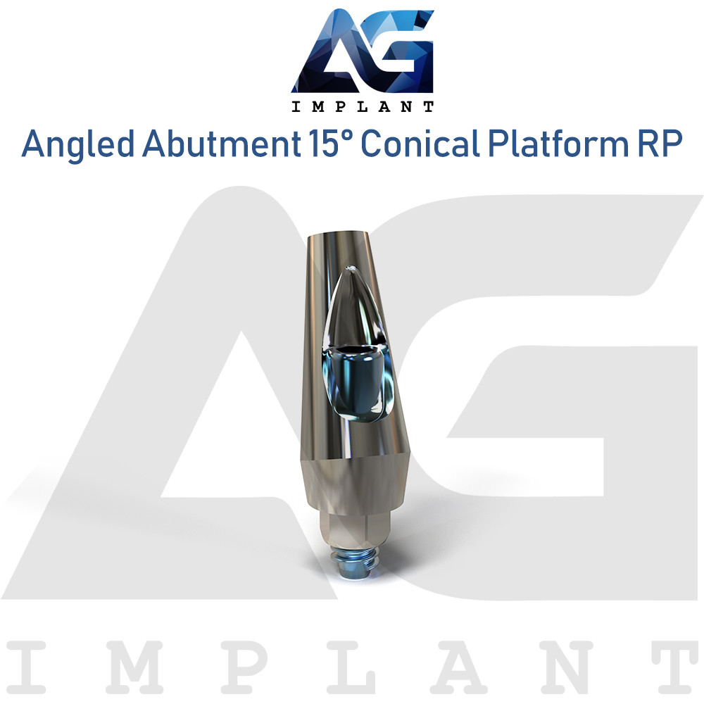 10 Angled Prosthetic System 15° RP Titanium Conical Connection Hex 2.65mm