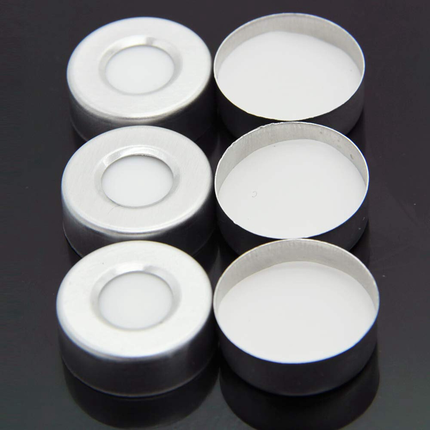 5000pcs 20mm Aluminum Crimp Cap PTFE/White Silicone Septa F 10ml/20ml HPLC Vials