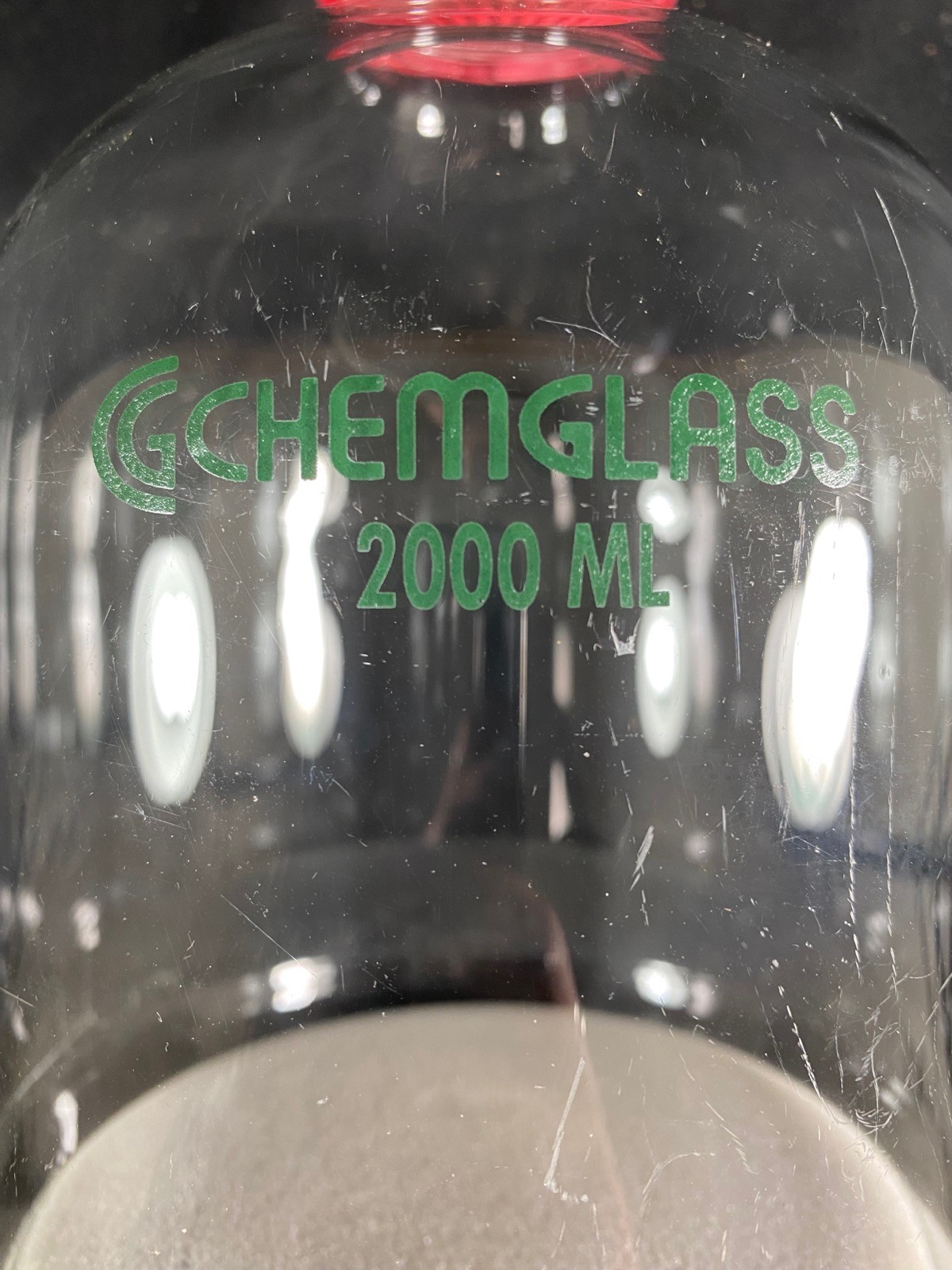 CHEMGLASS Glass 2000mL GL-45 Coarse Frit Solid Phase Peptide Synthesis Vessel