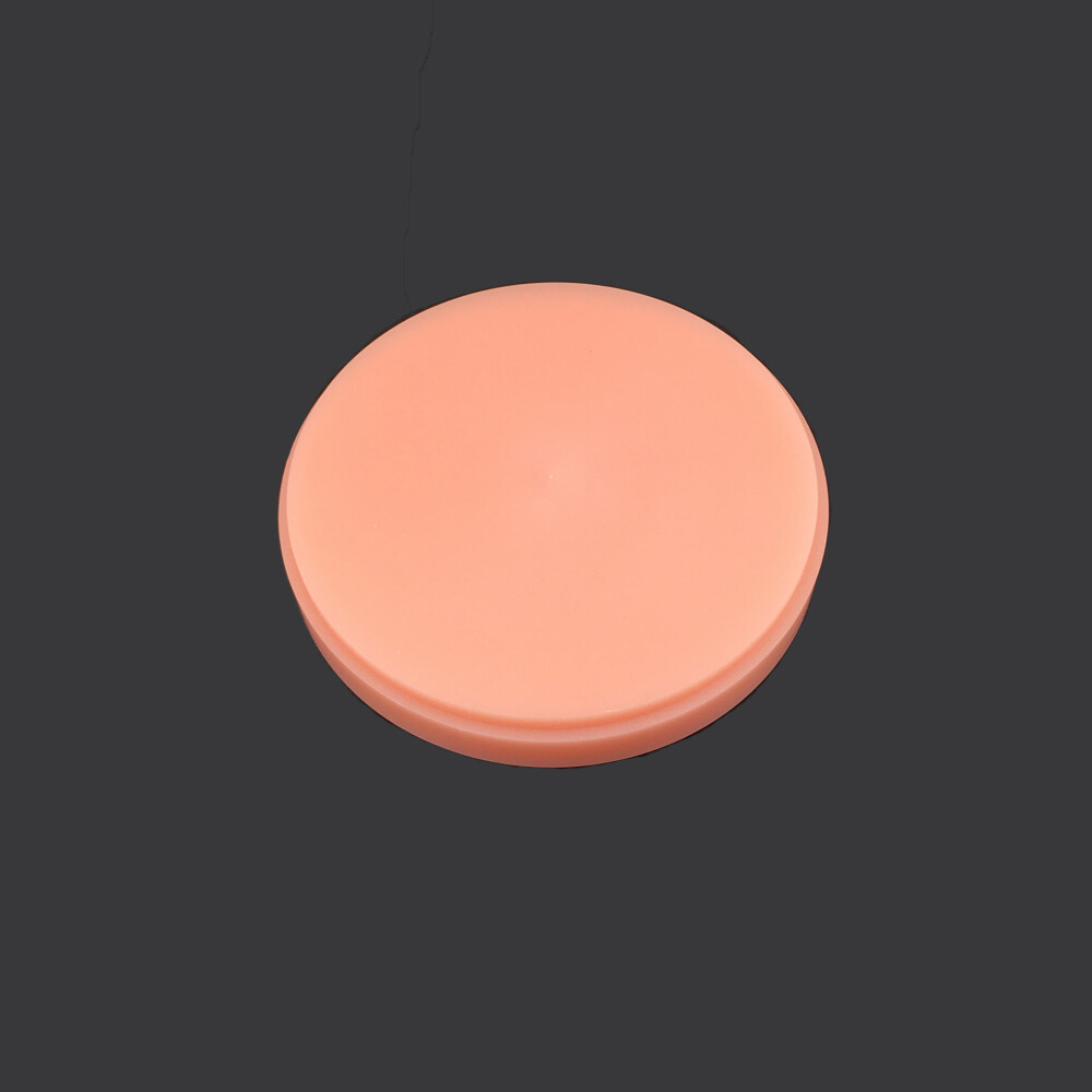 Sample CAD CAM PMMA Milling Disc Clear and Pink OD98mm Dental lab PMMA Block