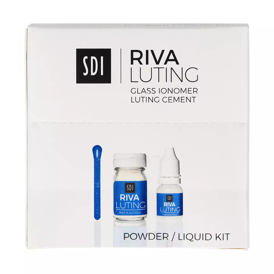 SDI Riva Luting Antimicrobial Glass Ionomer Luting Cement 35g/25g II Free Ship