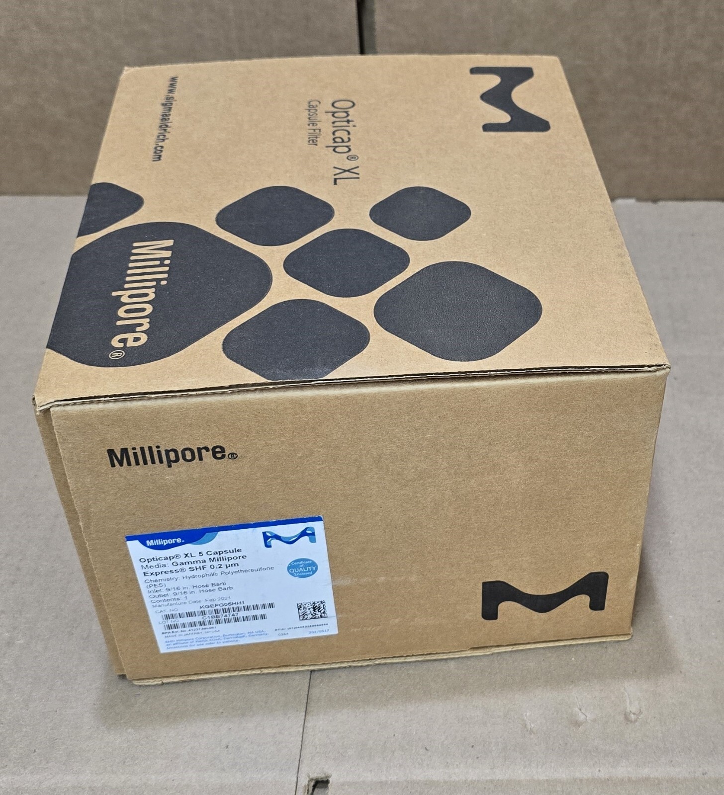 Opticap® XL5 Millipore Express® SHF Gamma Compatible 0.2 µm 9/16 in.